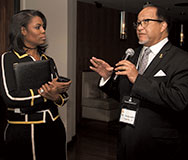NNPA President Ben Chavis discusses prospective interview with Manigault during heated exchange. Photo courtesy of: Shevry Lassiter (236515)